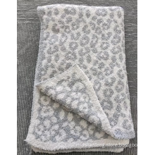 Polyester Leopard Microfiber Big Winter Knit Throw Blanket